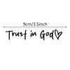 1Pcs Trust In God Heart Car Rear View Mirror Stickers Letter Stickers Waterproof Believe In God Sticker Diy Funny Decals Motorv