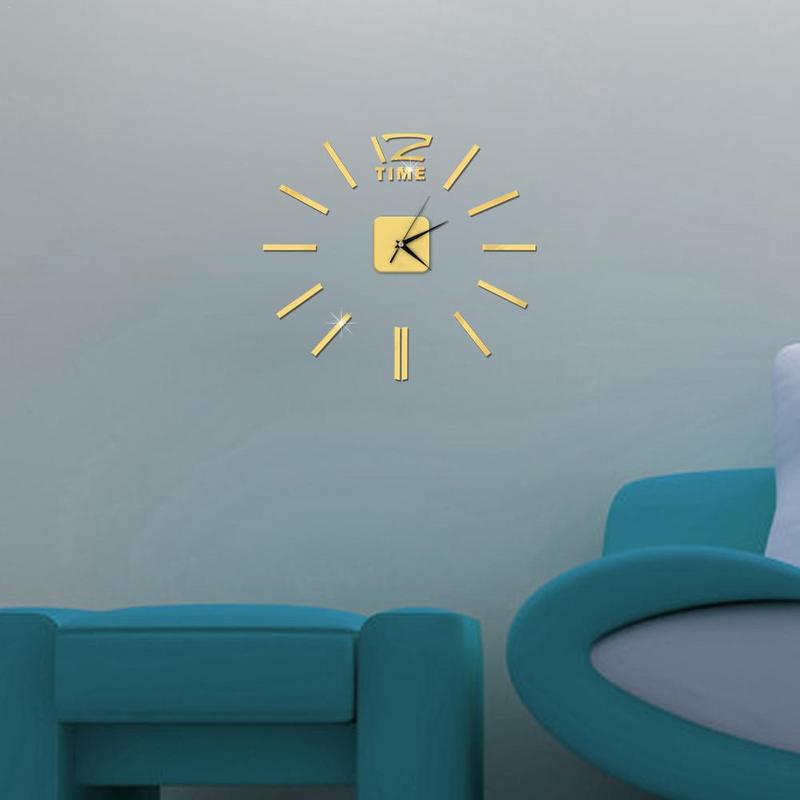 Wall Sticker Clock DIY Wall Clock For Home Office Adhesive Diameter 60cm Mini DIY Sticker Wall Clock Kit for Home Office Decor