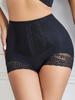 Flarixa Culotte taille haute en dentelle pour femme, sous-vêtement moulant, contrôle du ventre