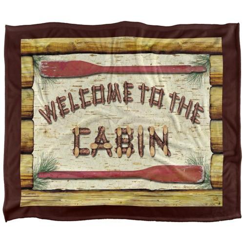 JQ Licensing Welcome To The Cabin Silky Sign Supersoft Blanket