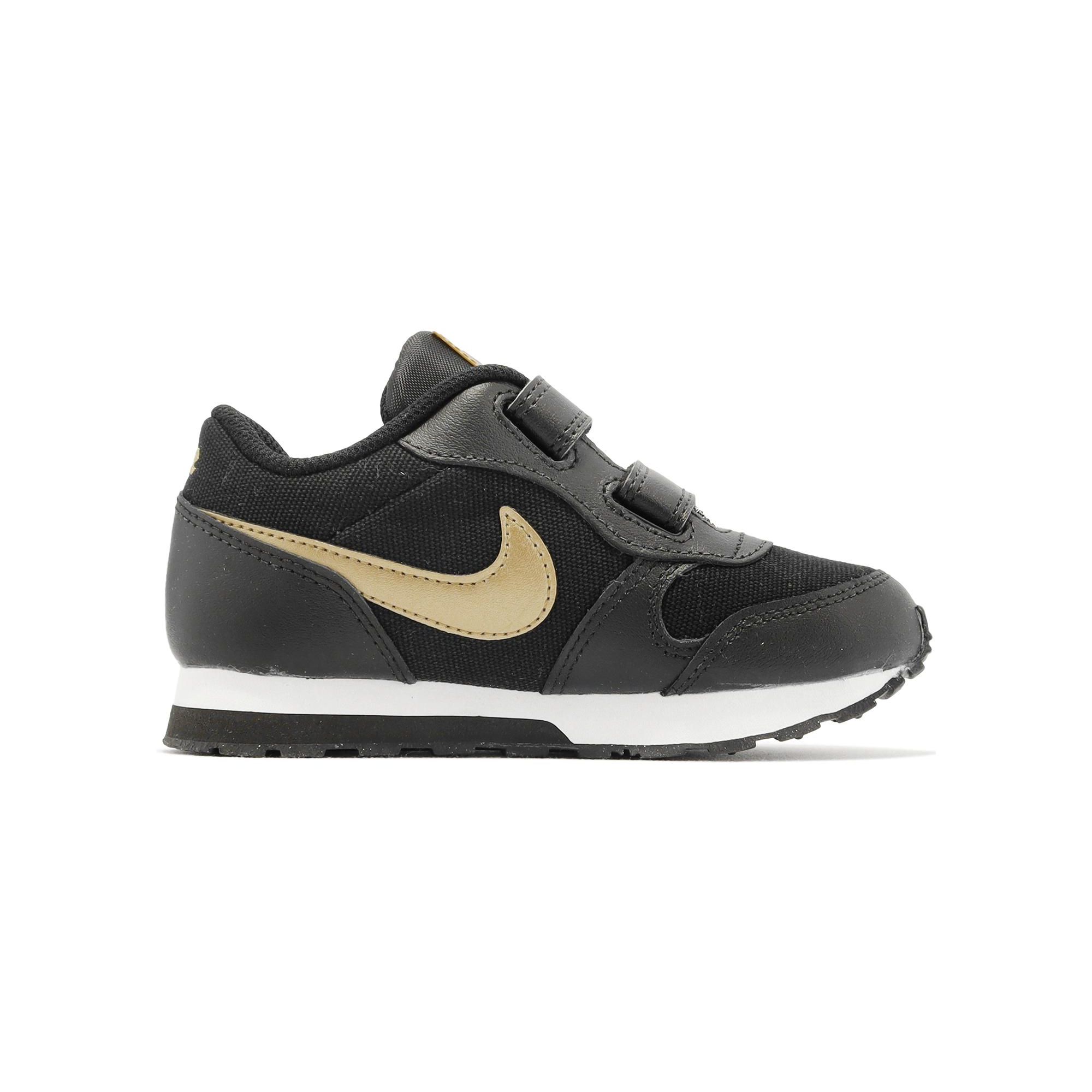 Детские кроссовки Nike MD Runner 2 VTB TD Black Metallic Gold White CJ6926-001 21 — фото 2