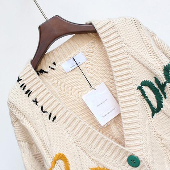 Women's Winter Long Sleeve Warm Sweater Female Large Size Loose Casual Knitted Cardigan Christmas Sweater Coat
