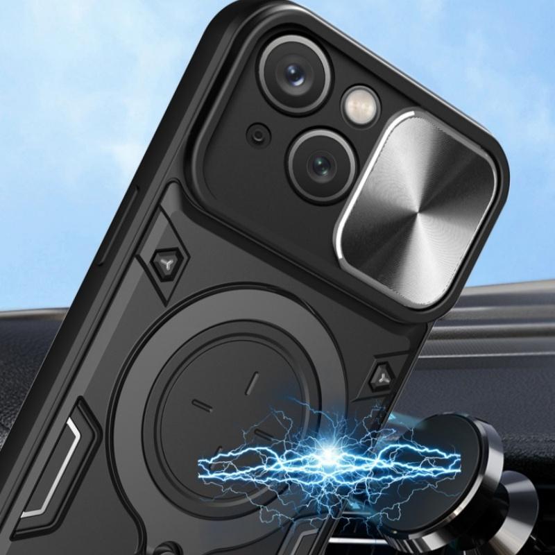 Slide Camera Lens Protector Armor Case For iPhone 16 15 14 13 12 11 XS XR Plus Pro Max Military Grade Bumpers Ring Cover