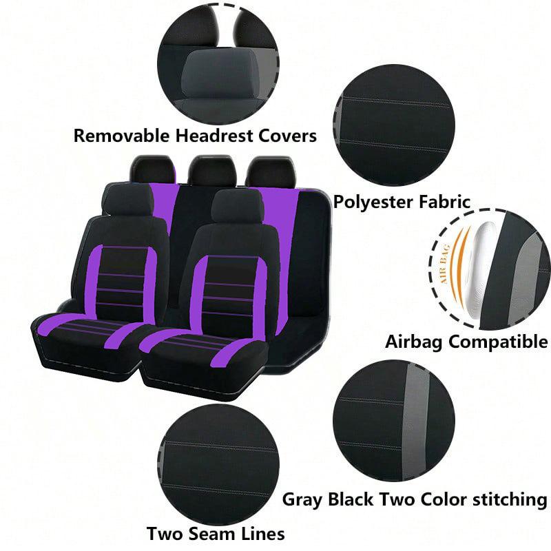 New High Quality Fashion Universal Full Set Car Seat Covers Auto Seat Decoration Rear Front Auto Seat Cover Car Protector Case Cover