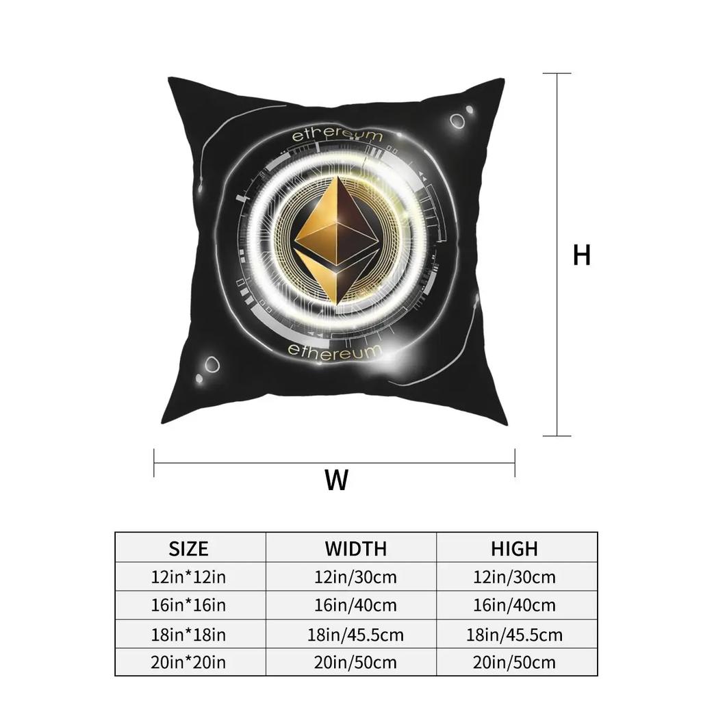 Ethereum Perfektes Geschenk für einen Krypto-Trading-Liebhaber Zierkissenbezug Dekokissen Bitcoin Btc Blockchain Kissenbezüge