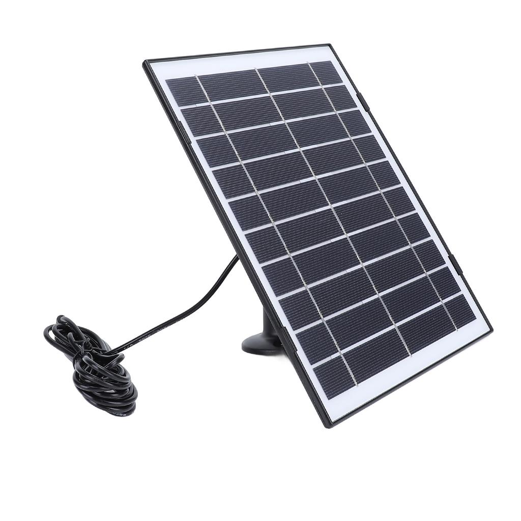 Security Camera Solar Panel Professional Efficient 10W Low Power Type C Dual Bracket Solar Charger for Outdoor Camera Emergency Light