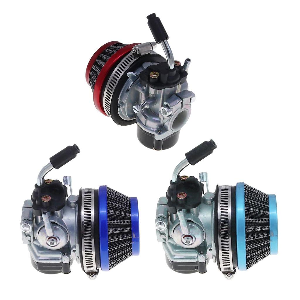Motorcycle Carburetor, for 2 Stroke Engine, with 58mm Air Filter, Carburetor for 50cc Motorcycle Carburetor Filter