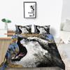 2023 New Style Duvet Cover Set Wolf Pattern Beding Cover Suitsn Polyester Quilt Cover Single Size Bed Set Teens Newly Fashion Bedding Suit