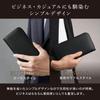 [Threes] Ultimate Simple Shrink Leather Long Wallet Men's, Large Capacity, Lightweight, Slim, with Coin Purse, 8 Card Slots (Black) M