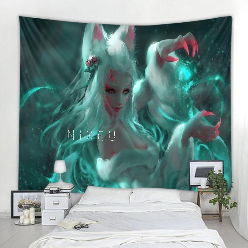 Cartoon Characters Background Decorative Tapestry Home Wall Decor Office Living Room Tapestry