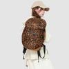 Leopard Print Backpack Student Schoolbag Lightweight Backpack