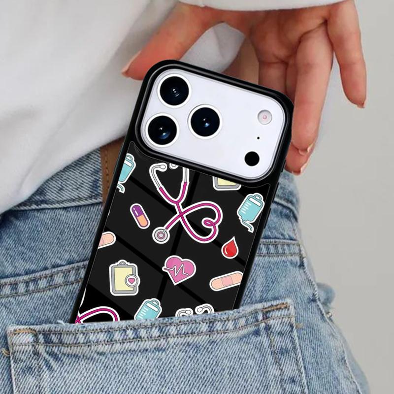 Nurse Heart Nursing Phone Case for iPhone 17ProMax 12 13 14 15 16e 17 Pro Max Plus Air Cover