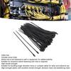 100 Set Cable Tie Set Plastic Black Cable Tie with Screw Mounting Hole for Installations Organization Home Storage Gardening Garage