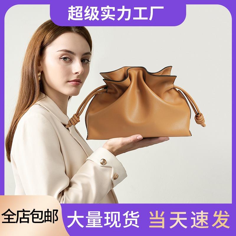 Cloud bag casual women's cowhide messenger bag women's hand leather commuter girls bag women's high-end shoulder bag