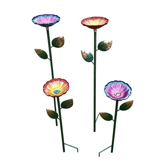 4Pcs Bird Feeder with Ground-Mounted Bracket Easy To Install Anti-Rust