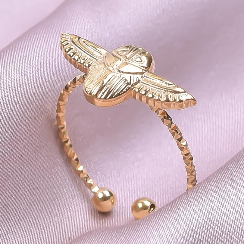 1/2/3pcs Animal Ring Butterfly Cat Wings Shell Open Adjustable Stainless Steel Rings For Women Men Accessories Fashion Jewelry
