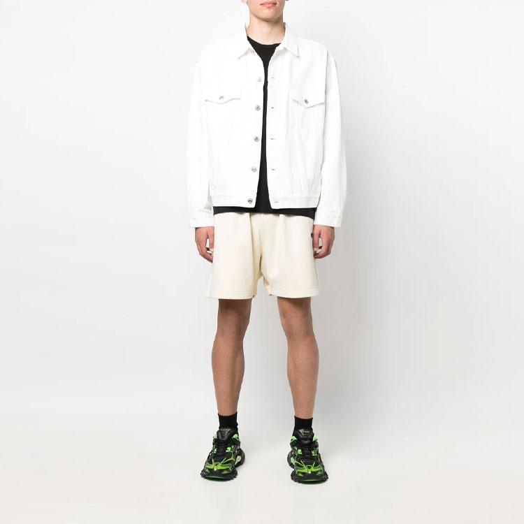 Balenciaga Political Campaign Casual Shorts Regular Fit Men's Ecru 676137TKVI98962