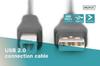 Kabel drukarkowy DIGITUS USB 2.0 A/M - B/M, 1,8m czarny