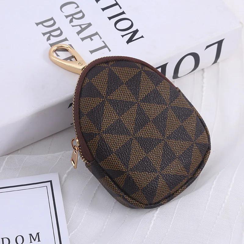 Fashionable New Plaid Short Zipper Coin Purse Portable Mini Key Bag Thickened Waterproof and Storable Small Wallet