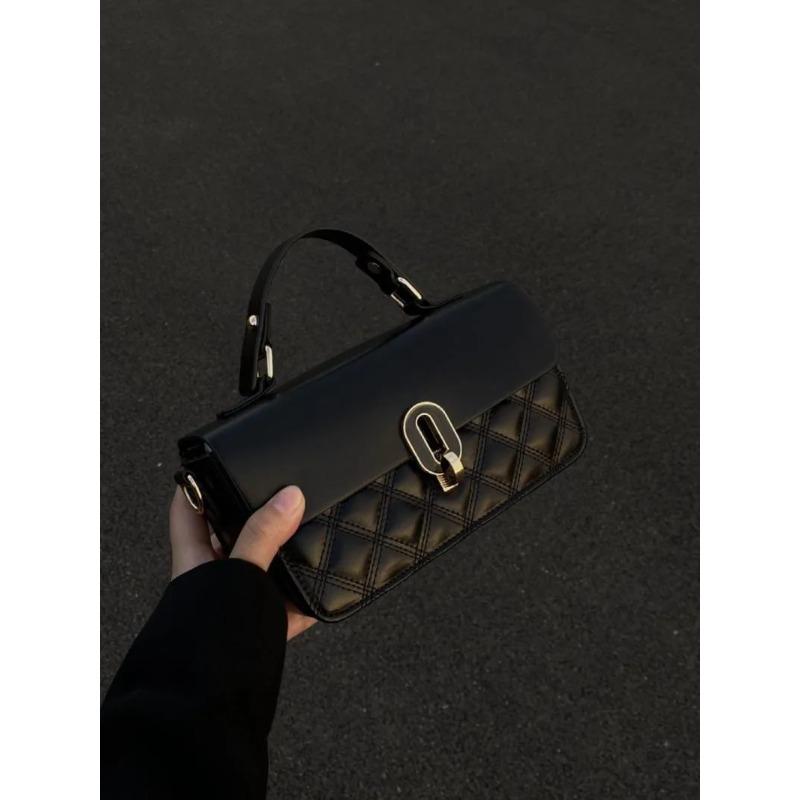 Light Luxury Niche Handbag, Diamd Chain Single Shoulder Crossbody Small Square Bag, Exquisite Commuting Small Bag