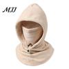 Warm Hiking Hooded Mask Unisex Flannel Balaclava with Drawstring, Ski Hat, Fleece Lined Windproof Winter Commuting Head Gear Face Neck Warmer