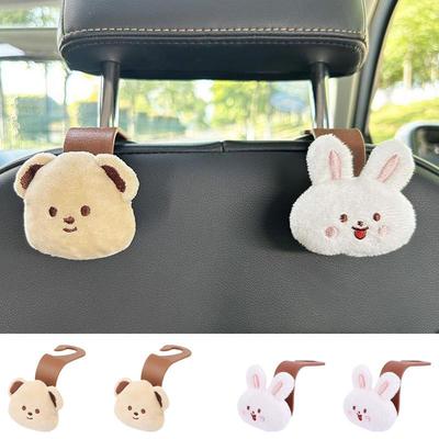 Car Seat Back Storage Hook Cute Bear Car Headrest Hook Car Coat Hanger Car Seat Organizer Hooks Concealed Car Hangers For Sedans