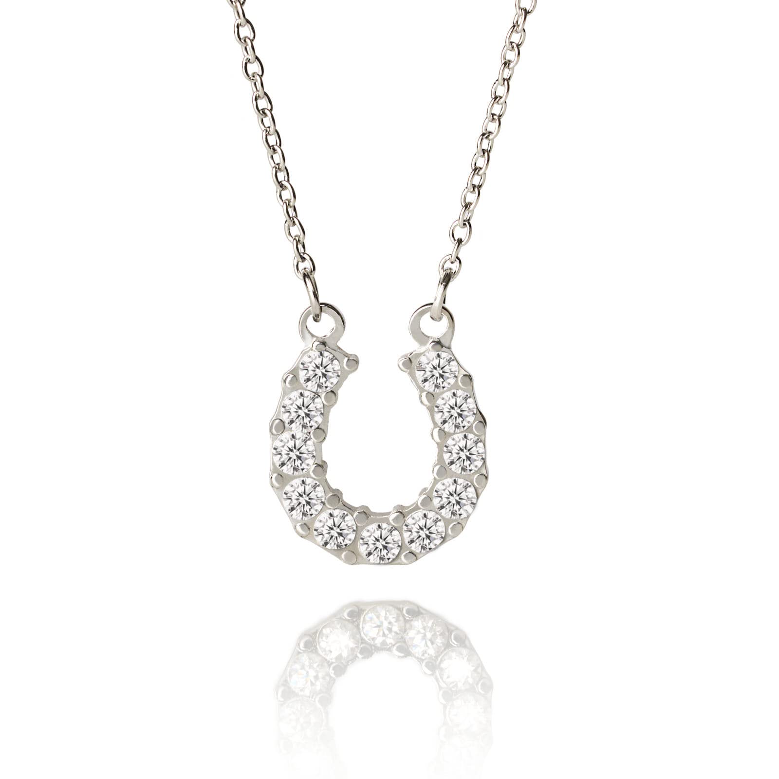 

alivaluxe Women s Horseshoe Necklace with Moissanite and Surgical Stainless Steel, Perfect Gift for an Anniversary, Size 38-45cm