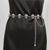 Punk Body Chain Silver Waistband Elegant Skull Waist Chain  Ladies