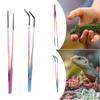 2Pcs Stainless Steel Aquarium Feeding Tweezers 27CM Non-slip Lizard Feeding Tweezers Rust Resistant Corrosion-resistant