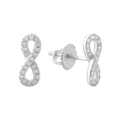 Silver Earrings with Cubic Zirkonia (2081166)
