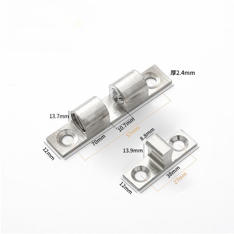 40/50/60mm Podwójny Kulkowy Zamek do Drzwi Blokada Sprężynowa Kulkowa do Mebli Szafki Drzwi Szafy Regulowany Zamek Naprężeniowy Mosiężna Klamra Drzwi