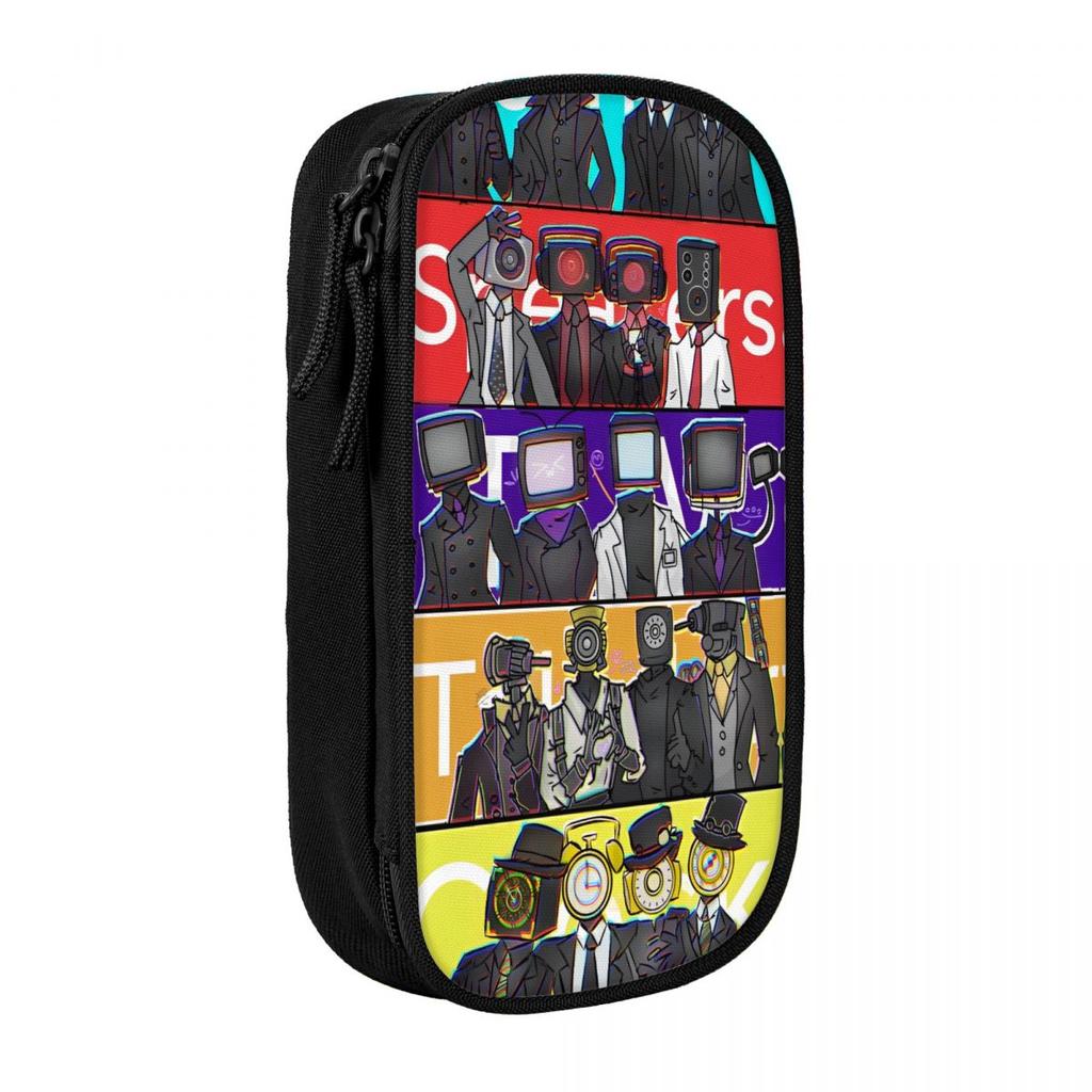 Skibidi Toilet TV Pencil Cases Cartoon Pencil Box Pen Holder for Girl Boy Large Storage Bags Students School Cosmetic Stationery