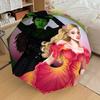 1PC Witch Princess Umbrella-8-Rib Reinforced, Automatic Open, Lightweight & Durable, Cute Fashion Accessory for Outdoor-Y0376
