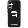 Karl Lagerfeld Leather Monogram Pin Logo Case for Samsung Galaxy S25 Black