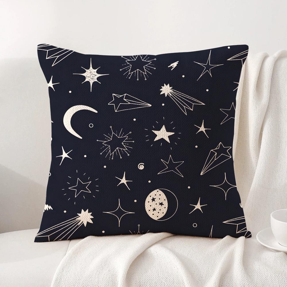 

GGalaxy SSpace PPlanet Cushion Cover Natural Linen Organic Fabric DoubleSided Printing Sofa Home Decor Breathable Bed Pillow 30x30cm