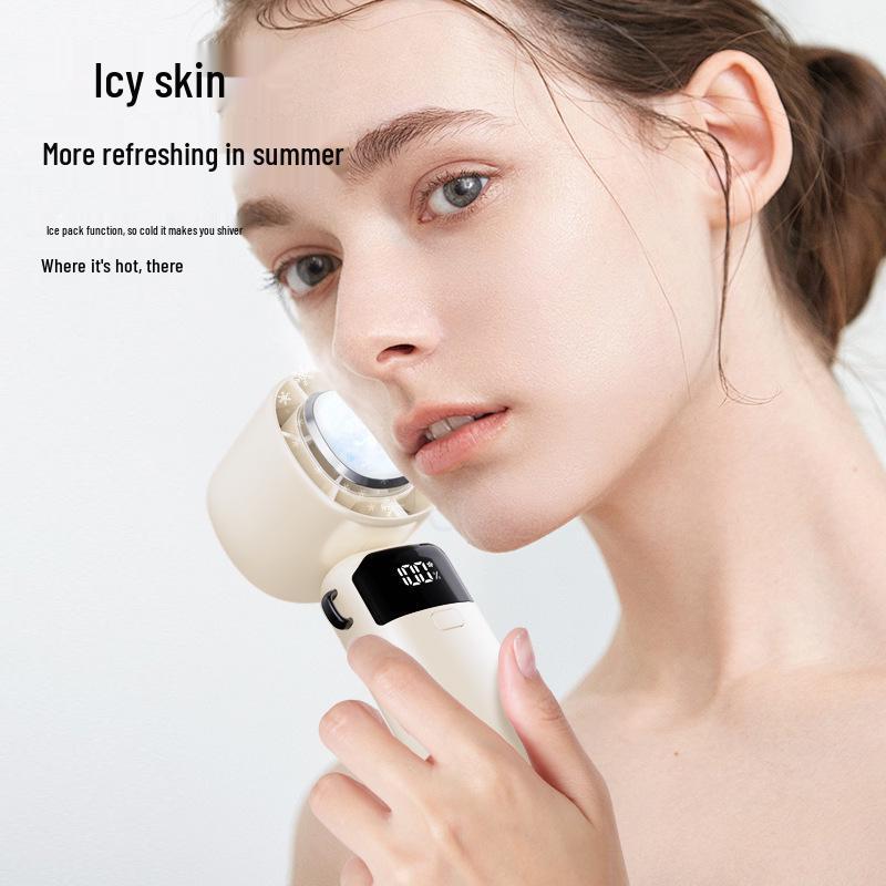 Portable Rechargeable Handheld Folding USB Fan with Ice Pack