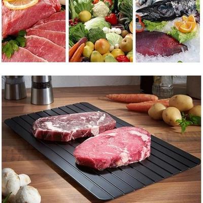 Defrosting Plate for Rapid Defrosting of Meat from Frozen Foods Without Electricity | with Silicone Edges C06E5