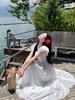 Elegant French Ruffle One-Shoulder Summer Dress 2026 - Women's Beautiful Niche Long Design
