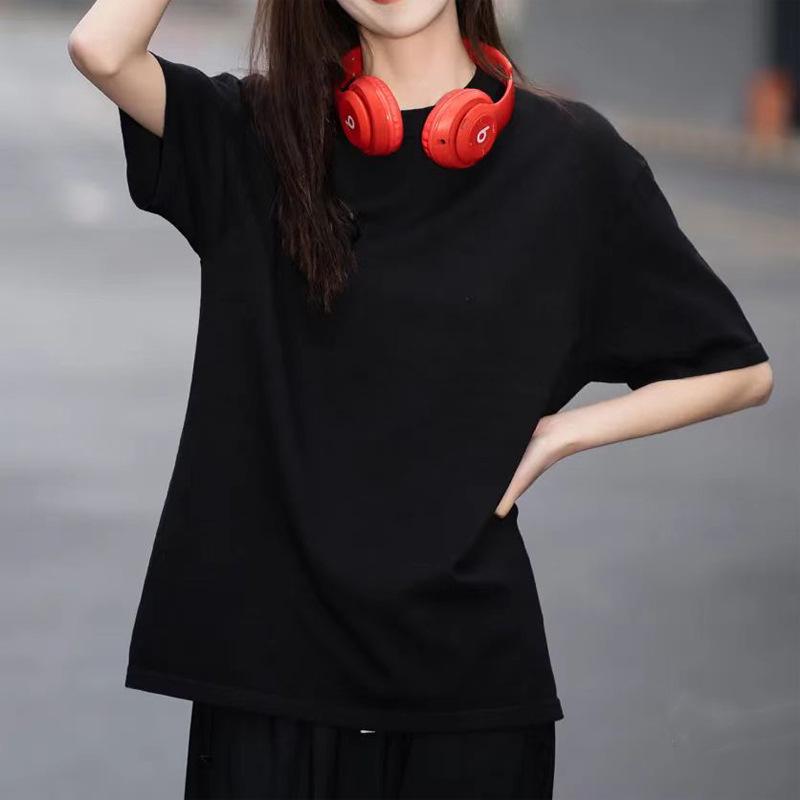 Cross-Border Summer Ice Silk T-shirt: Trendy Loose Short Sleeve Knit Top