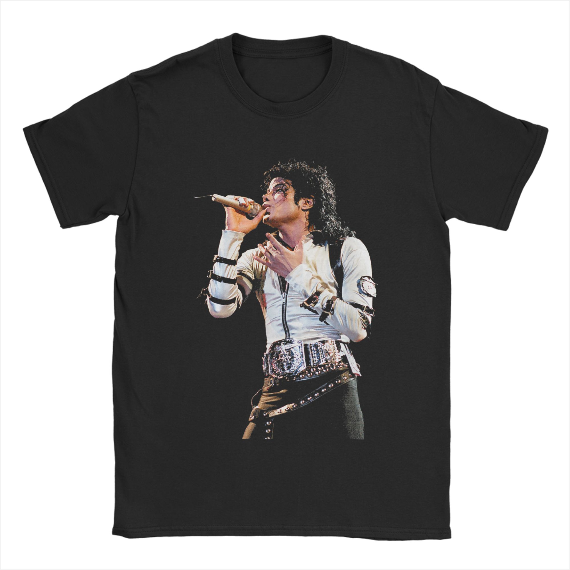 

Mens T-Shirt Michael Jackson Singing Live Bad World Tour 1988 T-Shirts Fashion Summer Tee Shirt Y2K Cotton Clothes Plus Size 5XL різнокольоровий