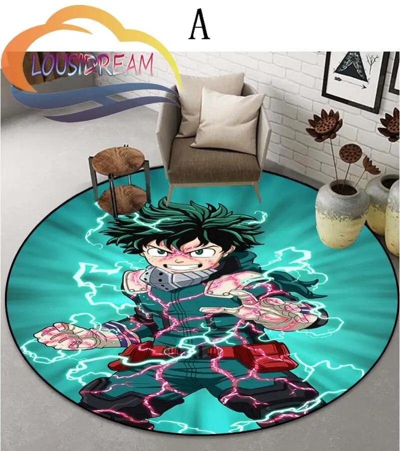 Cartoon My Hero Academia patternCarpet Round Carpet Home Decor Anti-slip  Area Rug {Customize Your Picture}