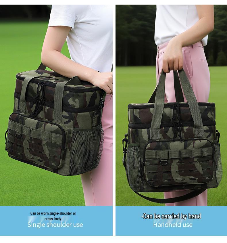 Camouflage Double-Layer Insulated Picnic & Camping Bag - Large Capacity Crossbody Thermos Bag
