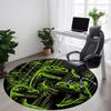 1pc Jurassic Dinosaurs Office Round Area Rug, Indoor Mat Suitable For Office, Under Office Chairs Bedroom Living Room Home Decor, Room Deco