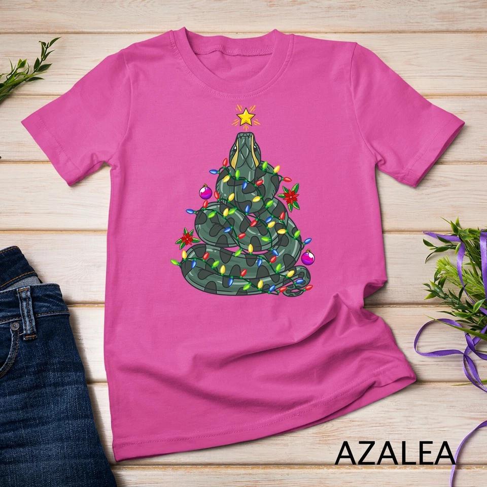 Anaconda Christmas Tree Snake Animal Unisex T-shirt 8 4XL
