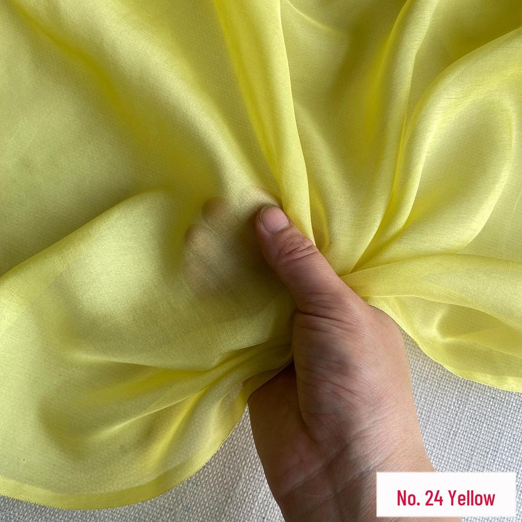140cm Wide 6mm Pure Silk Chiffon Fabric - Light, Sheer Gauze for Dresses and Gowns