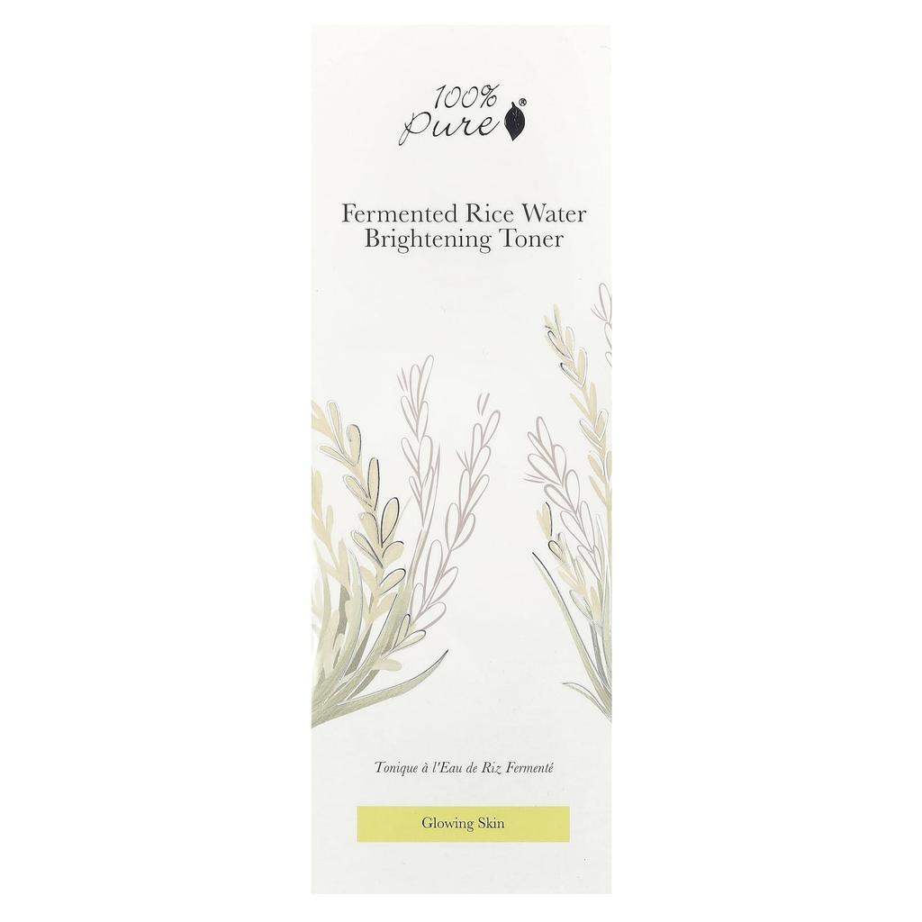 100% Pure, Brown Rice Water Brightening Toner, 100Ml(3.3Fl Oz)
