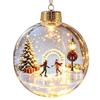 LED-beleuchtetes 3D-Pinguin-Schneekugel-Ornament Weihnachtsbaumschmuck Heim-Feiertagsdekoration