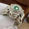 Mary Inlaid white zircon ring, European and American luxury men's engagement wedding