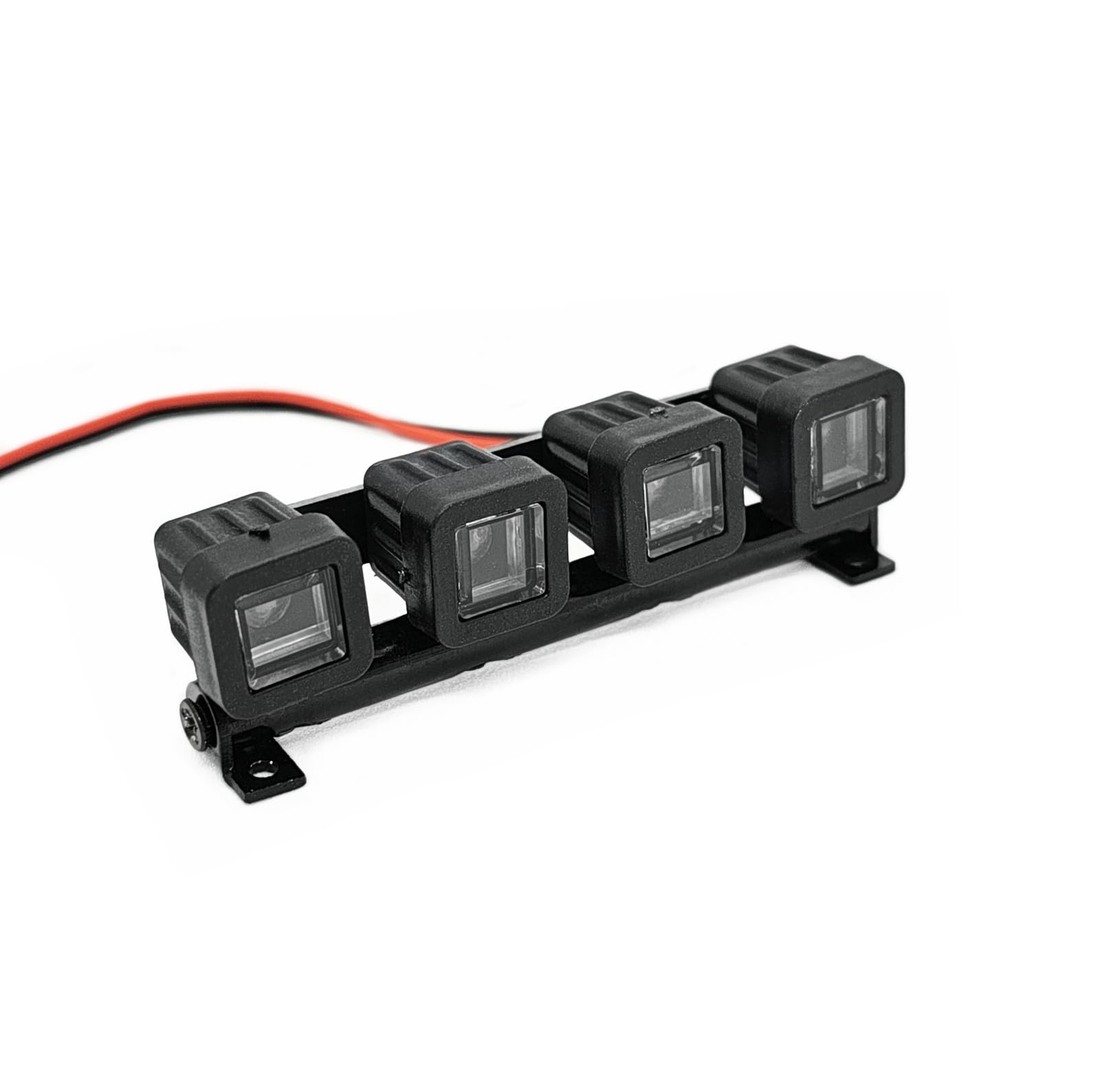 

SHEAWA RC Car Light Unit, 4 LED Spotlights, Light Kit, Modification Parts, Compatible with TRX4 and Other Models (Square)