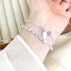 Exquisite Silver Star Bracelet for Women: Light Luxury, Niche Pearl Beads & Square Design